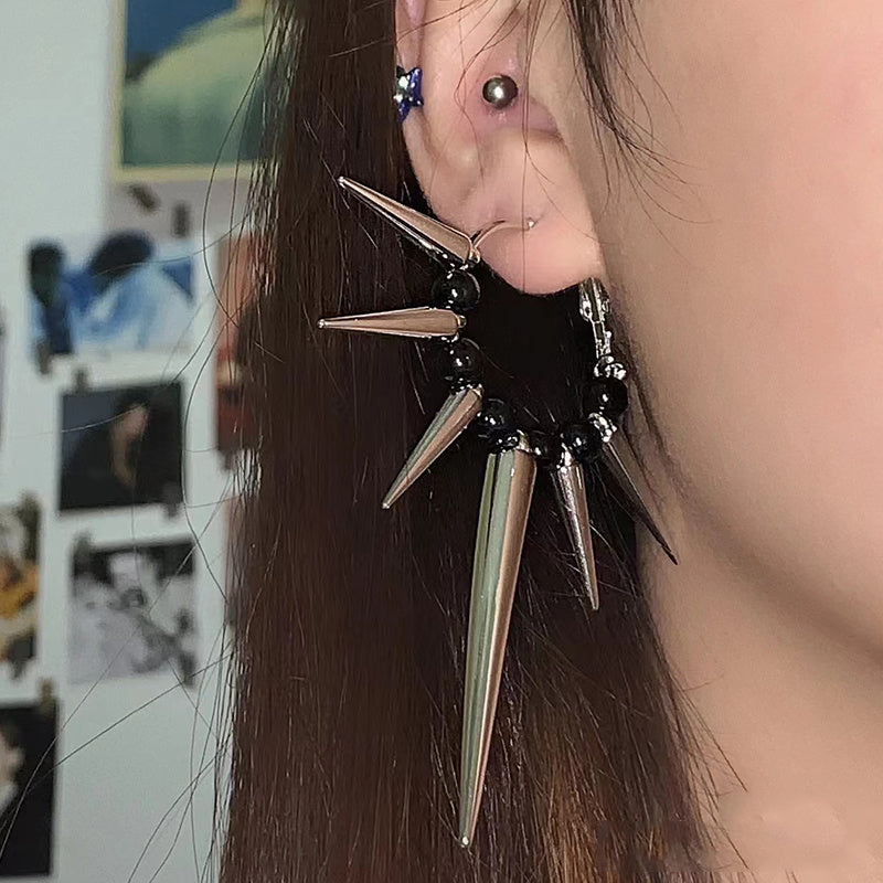Punk Earrings with Large Spikes