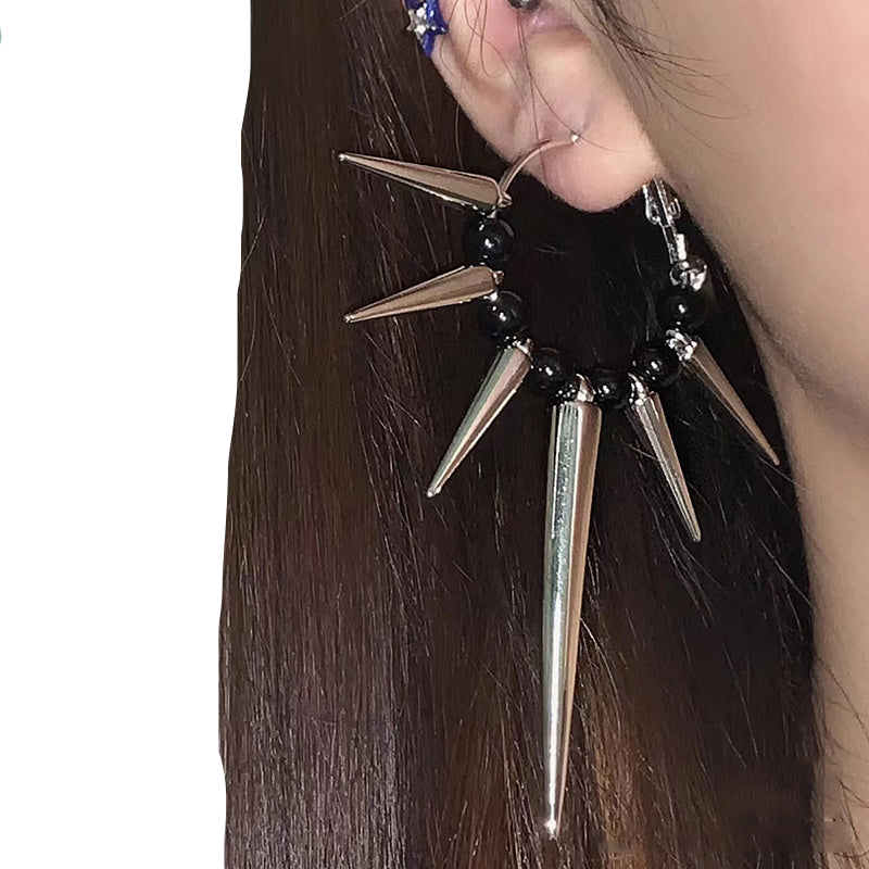 Punk Earrings with Large Spikes