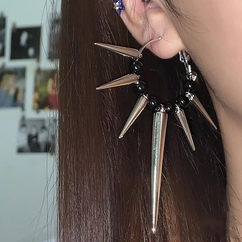 Punk Earrings with Large Spikes