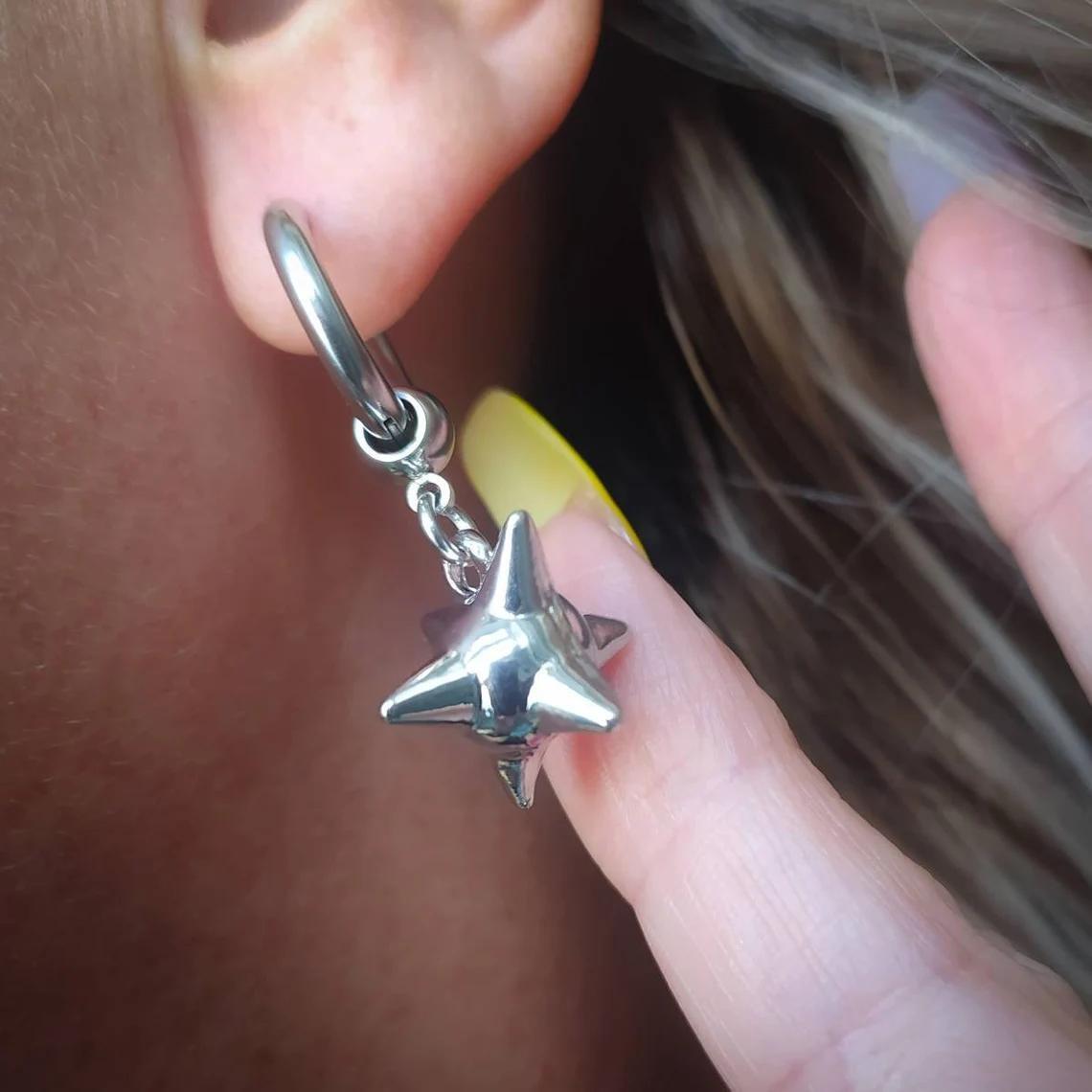 Punk Flair Morning Star Weapon Earrings
