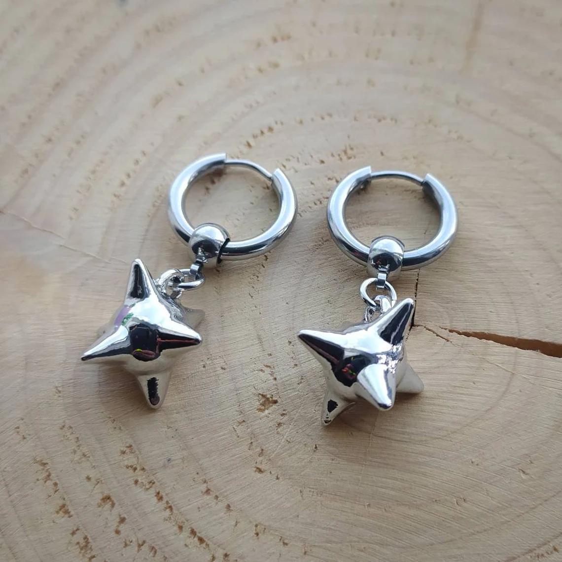 Punk Flair Morning Star Weapon Earrings