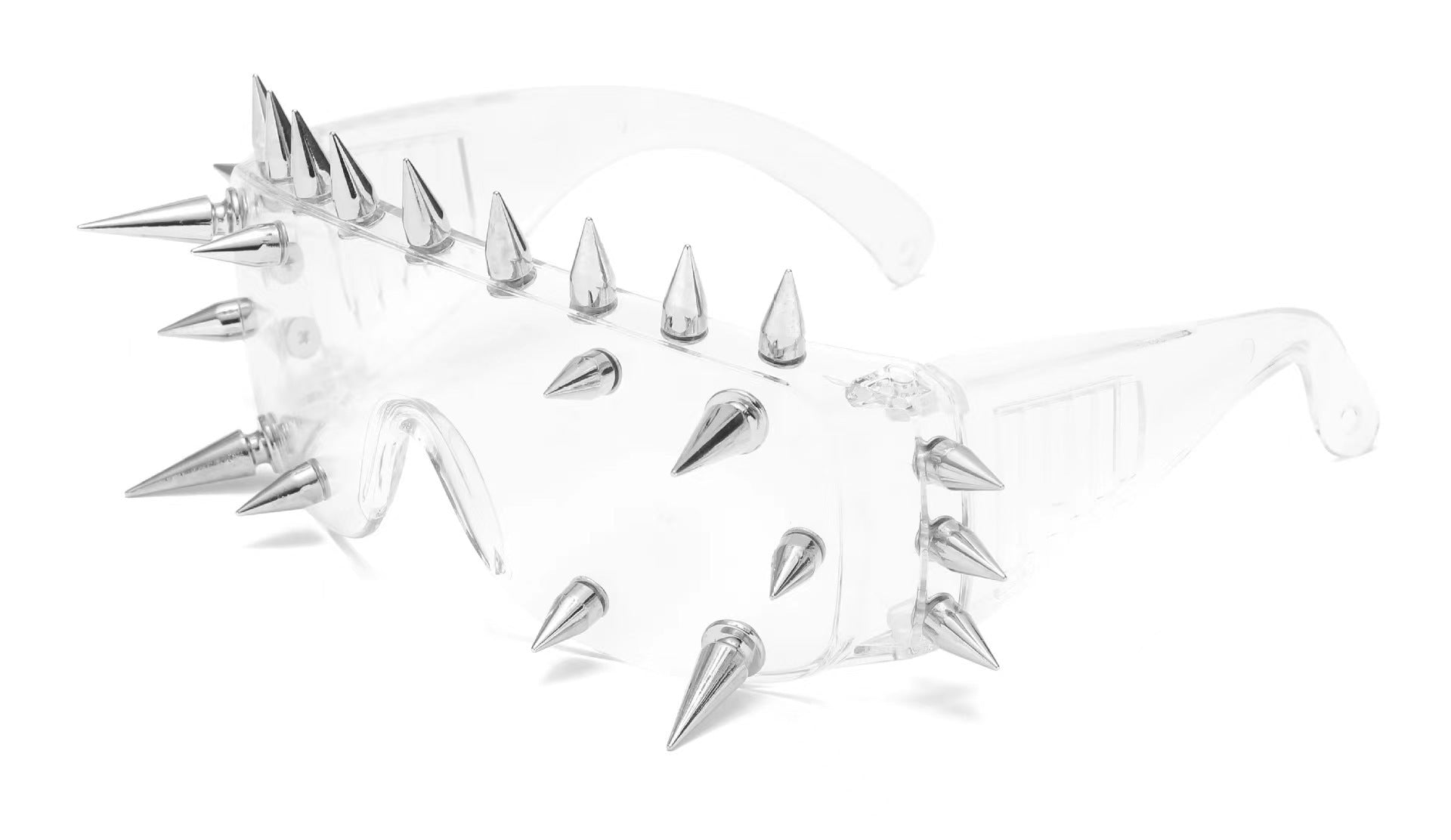 white Punk Goth Spike Sunglasses