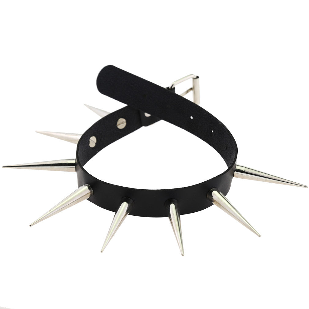 Punk Spike Leather Collar for women