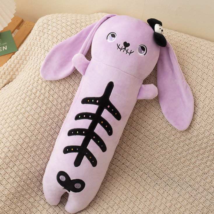 Purple Cartoon Skeleton Rabbit Plush