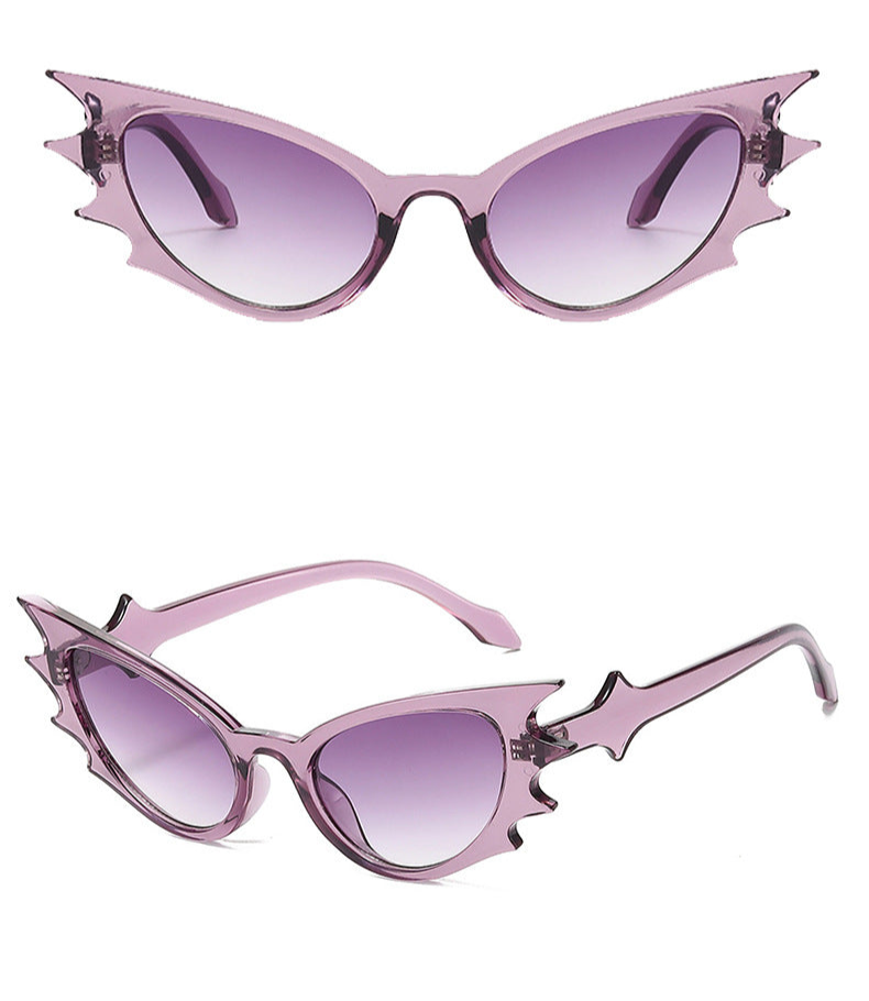 Purple Goth Bat Sunglasses Womens