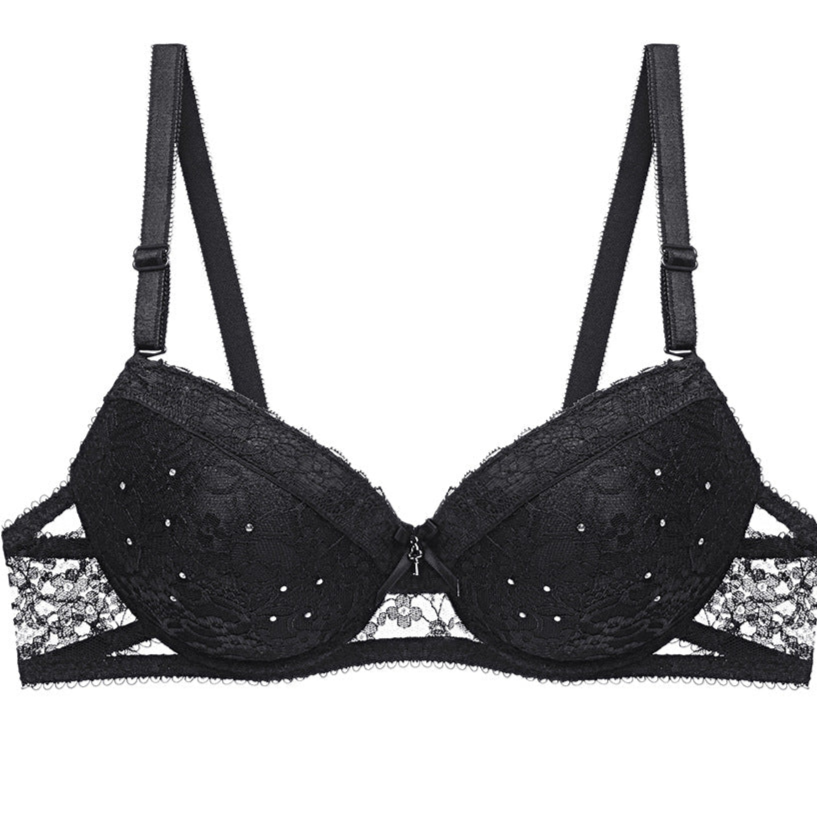 Push Up Bra Gothic Black
