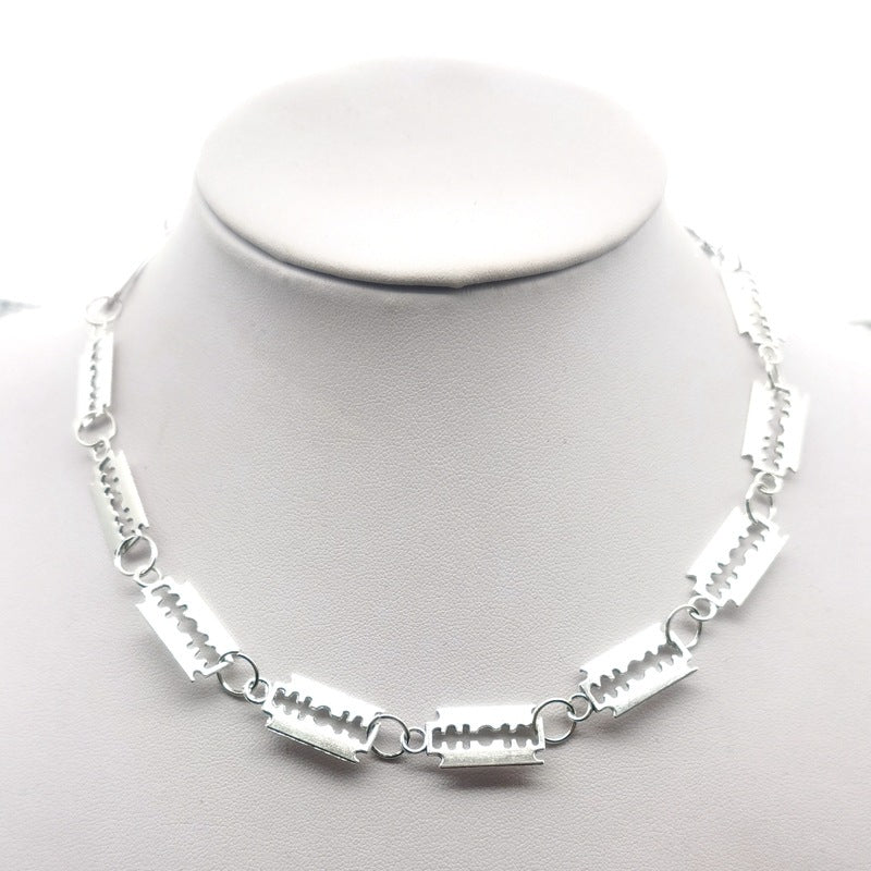 Razor Blade Chain Necklace for Women