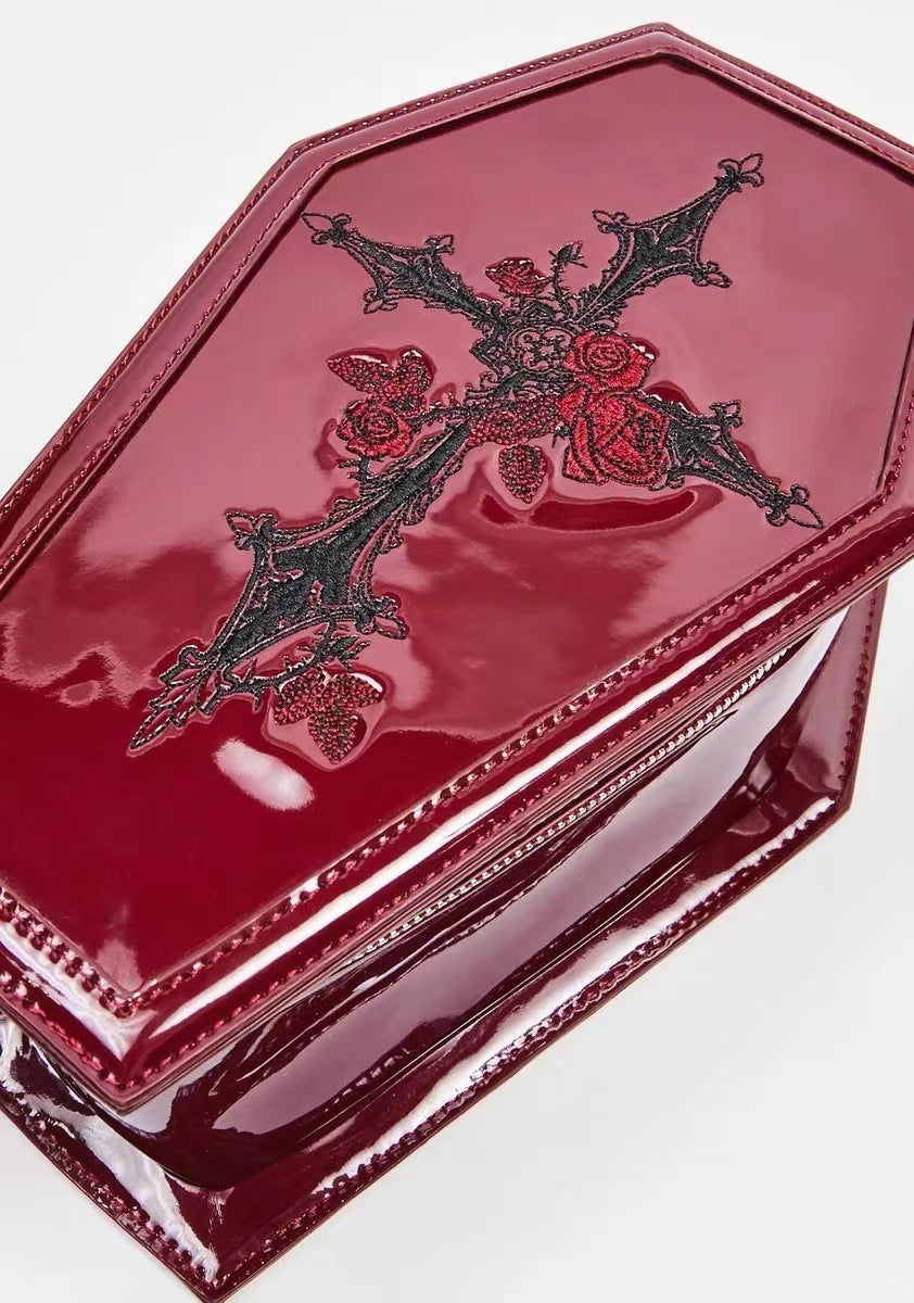 clutch Red Cross Coffin Handbag Vampire Gothic