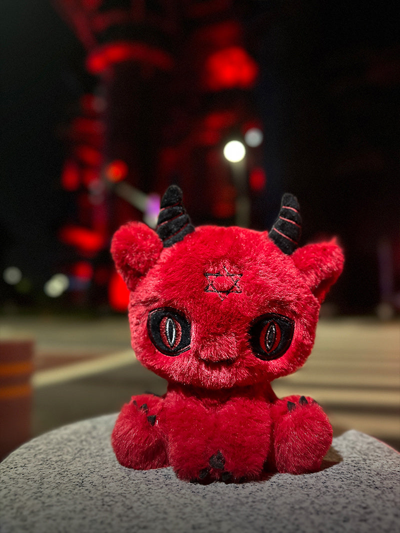 cute Red Devil Plushie Stuffed Animal Demon stuffie