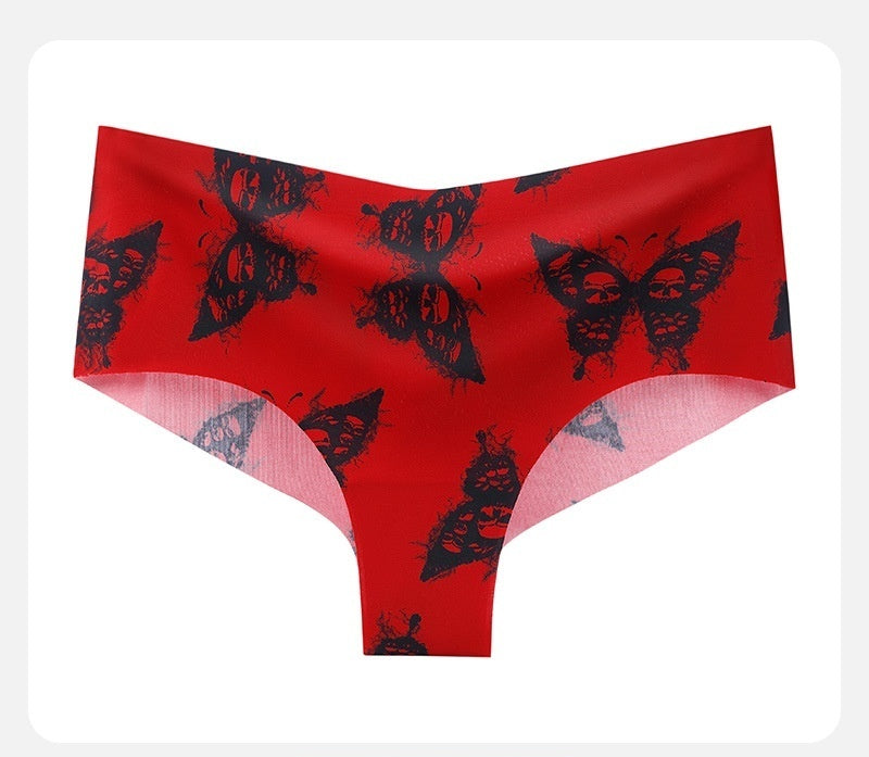 Red Gothic Butterfly Panty Seamless Womens