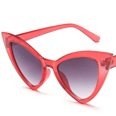 Red Goth Cat Eye Sunglasses