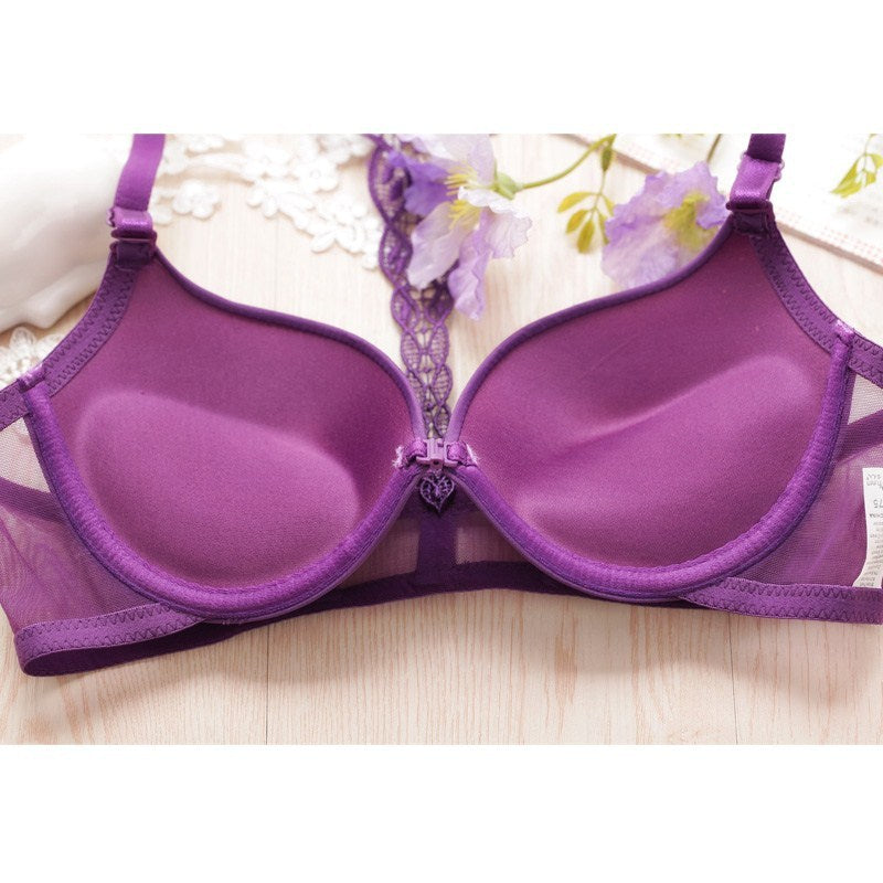 Red Goth Push Up Bra