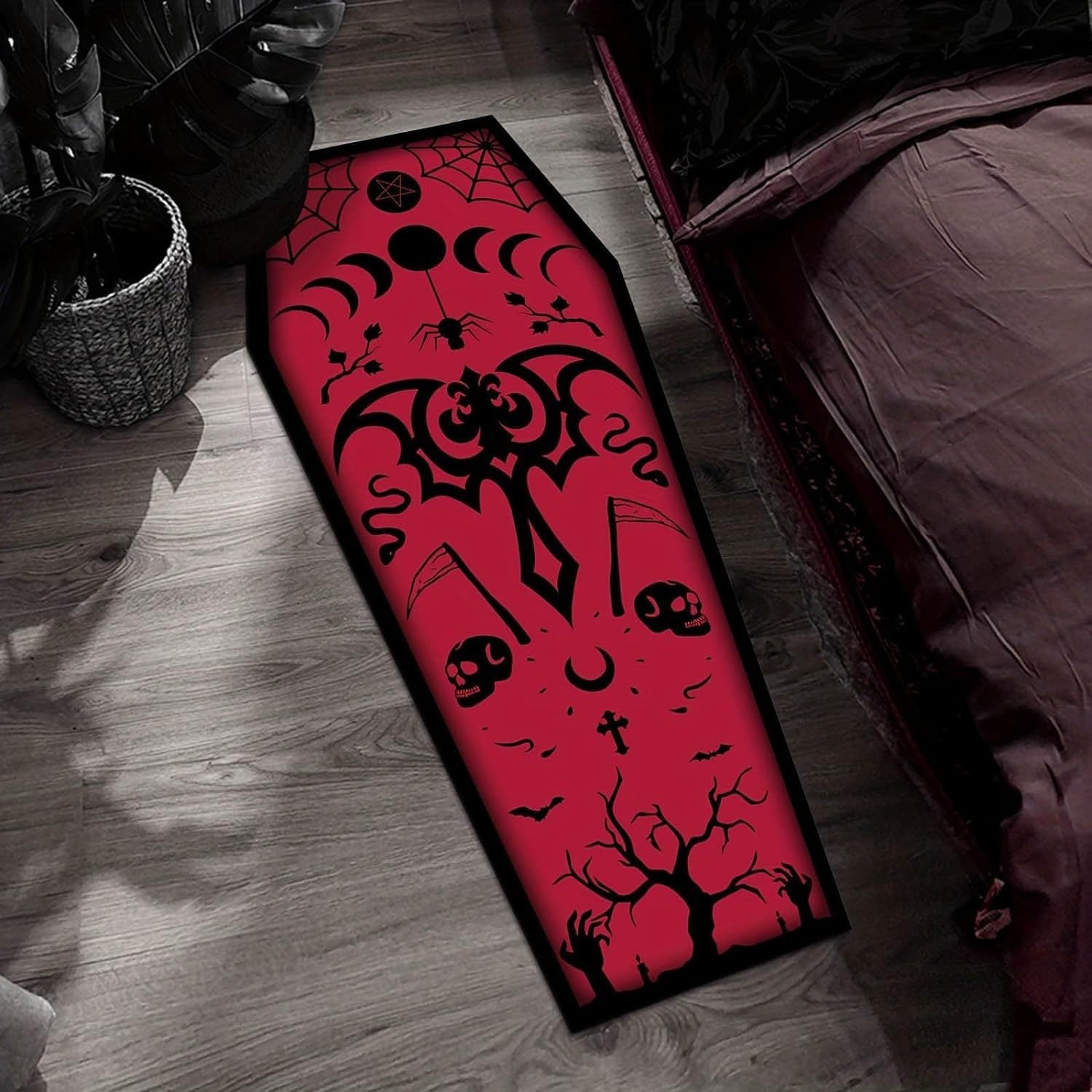 Red Gothic red Rug