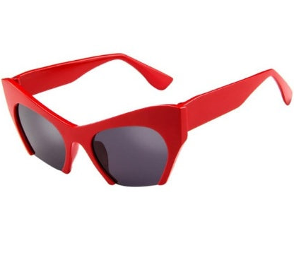 Red Vintage Gothic Sunglasses Cat Eye