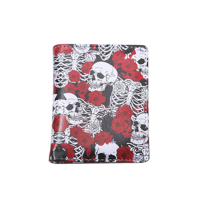 Red Roses skulls Wallet