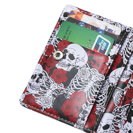 Red Roses and Skeleton Wallet womens