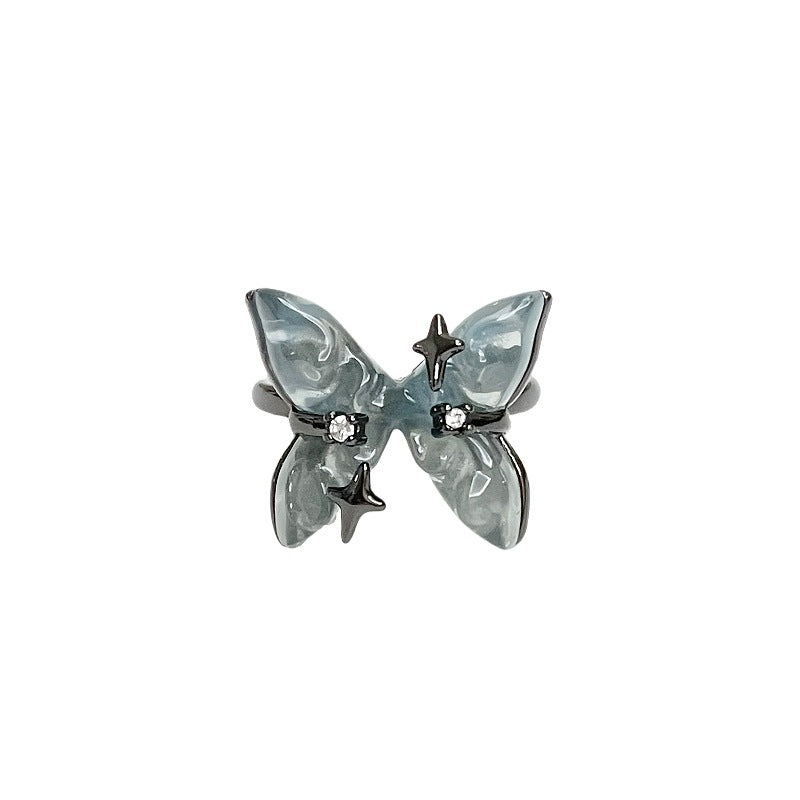 Gothic Red Star Ring Women