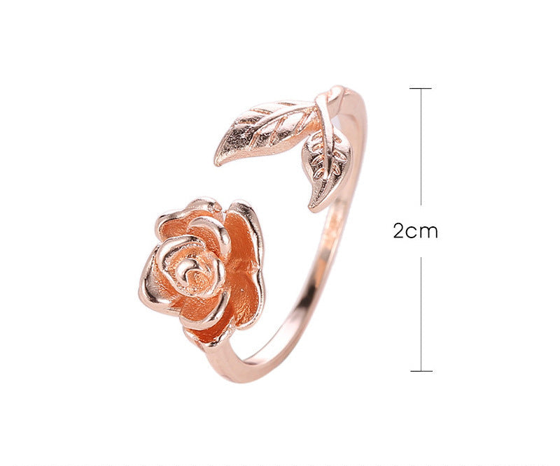 Black Gothic Rose Ring for Women