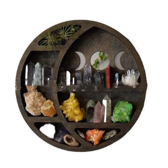 Round Moon Crystal Display Shelf