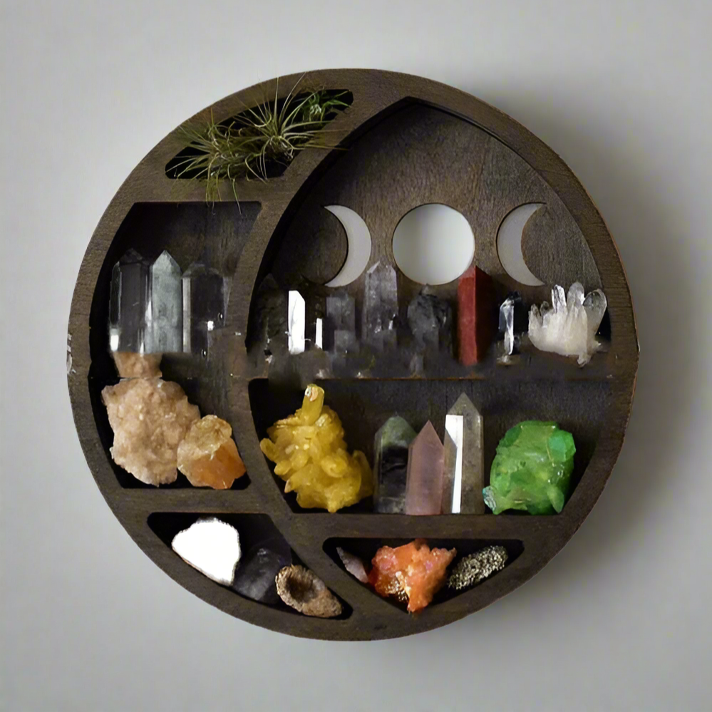 Round Moon Crystal Display Shelf