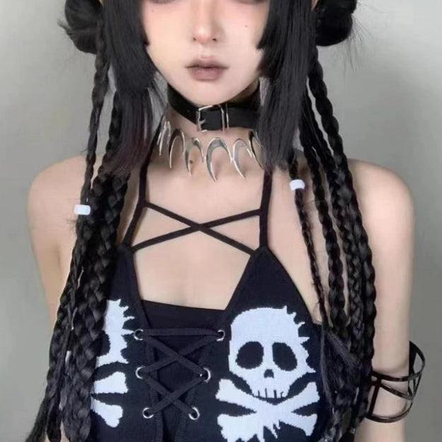 Skull Goth Triangle Bikini Set