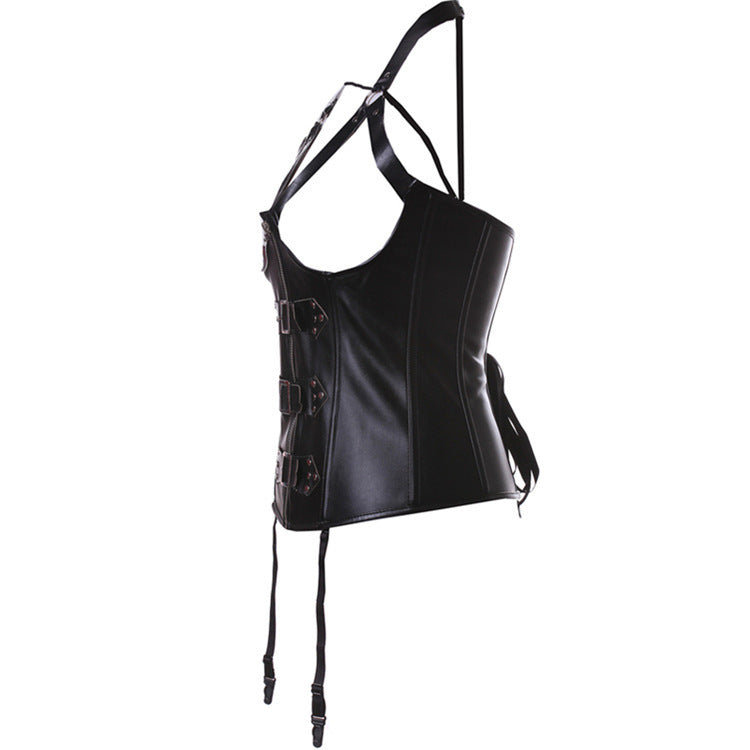 Sexy Harness Corset Vegan Leather