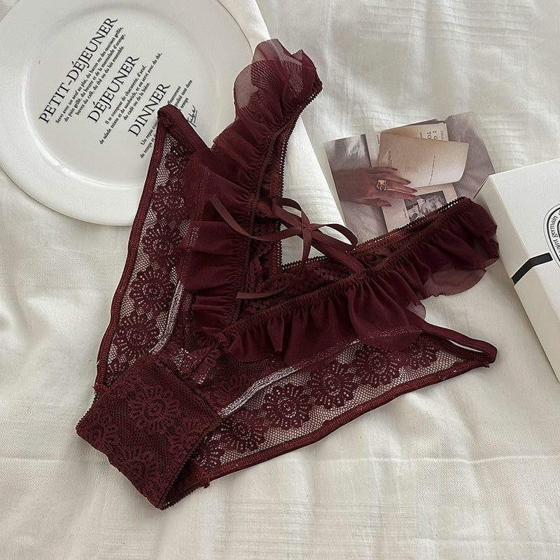 Sexy Black Panty with Lace Ruffles