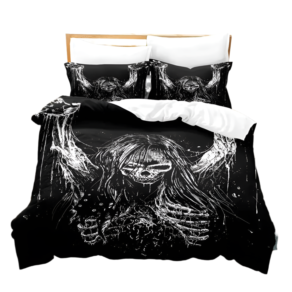 Skeletal Punk Bed Set duvet cover pillowcases king queen twin double sizes