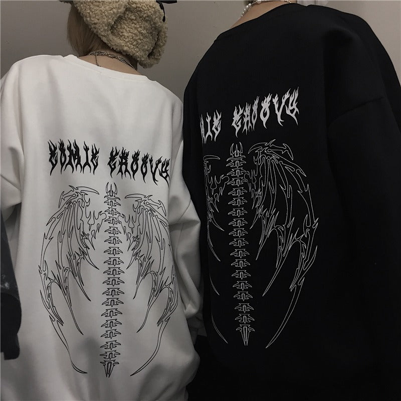 unisex Skeleton Wings Hoodie