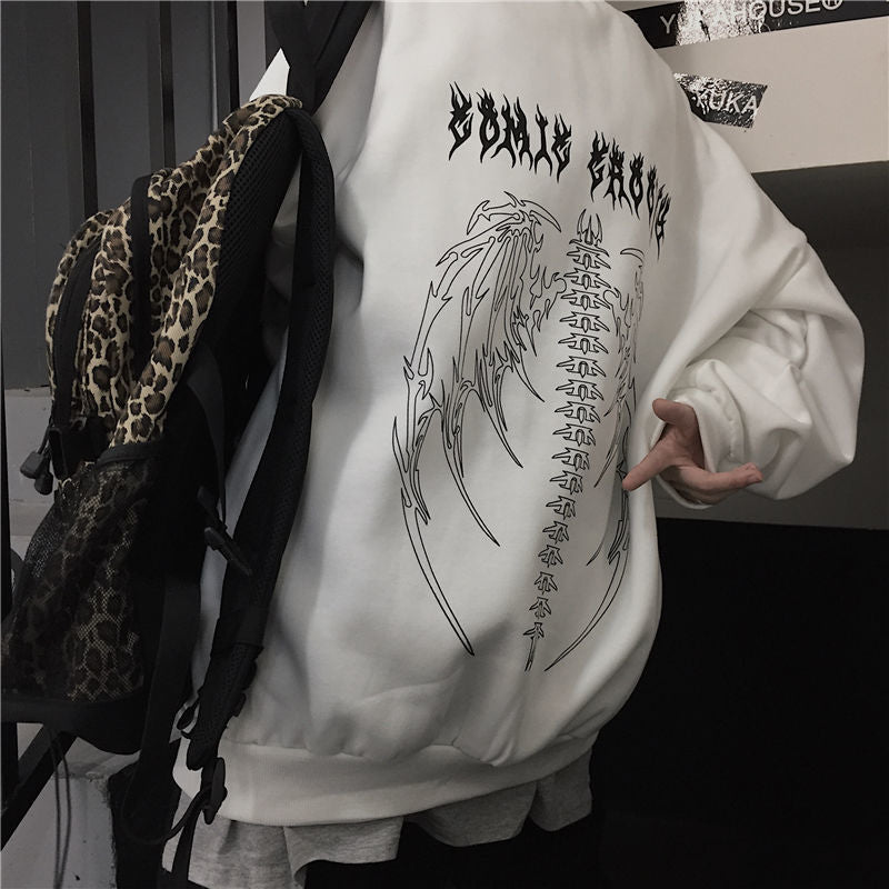 gothic Skeleton Wings Hoodie