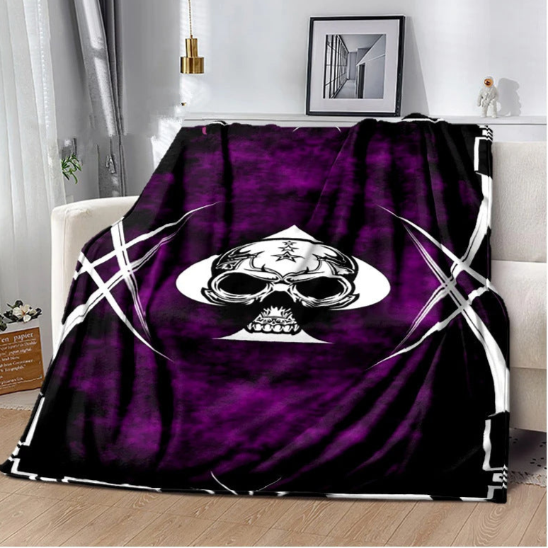 Skull Ace Gothic Blanket