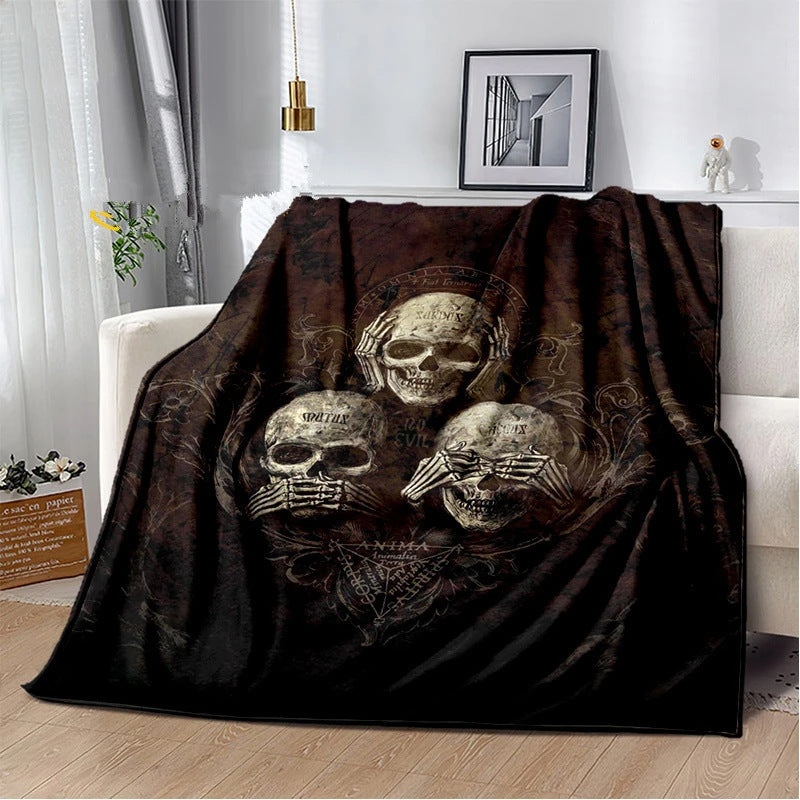 Skull Brown Steampunk Blanket