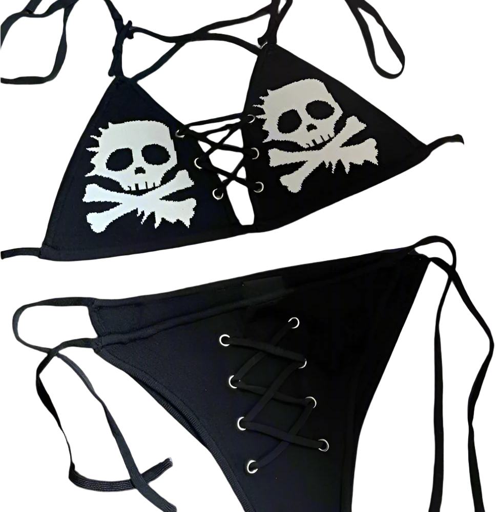 skull bikini