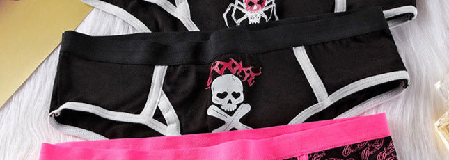 Skull crossbones Panties Gothic Womens