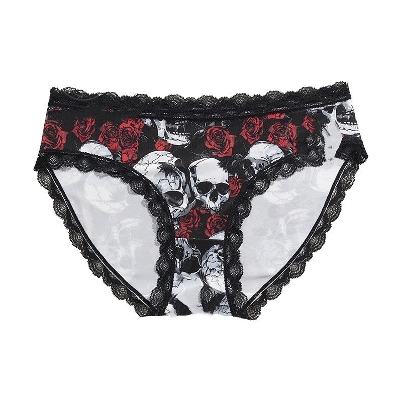 Skull Roses Gothic Panty lingerie