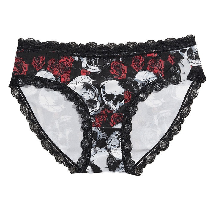 Skull Roses Gothic Panty