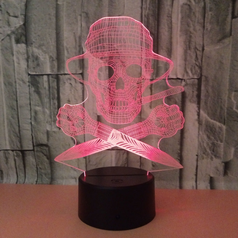 Skull Steampunk Lamp