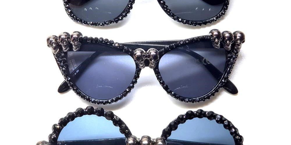 Skull Sunglasses Gothic Cat Eye