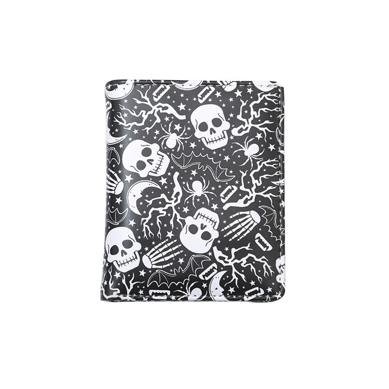black and white Skull Witch Wallet Womens