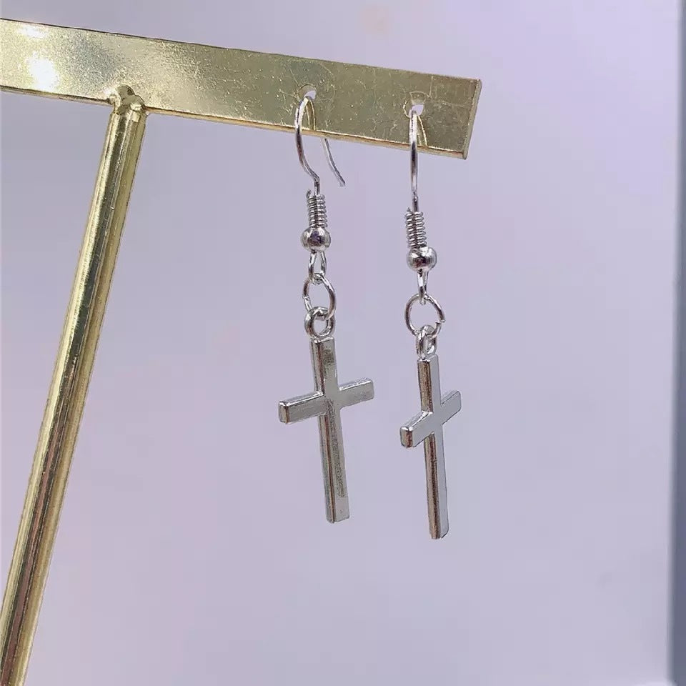 Small Cross Earrings