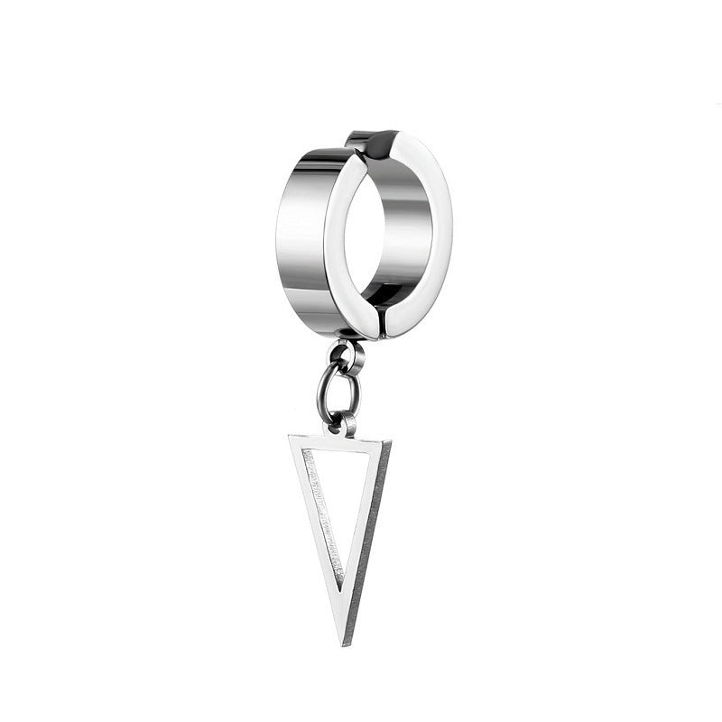 Small Goth Stainless Steel Earrings triangle