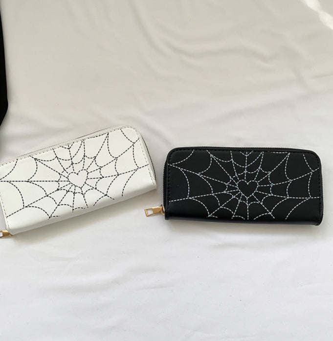 Spider Web Wallet Goth Womens