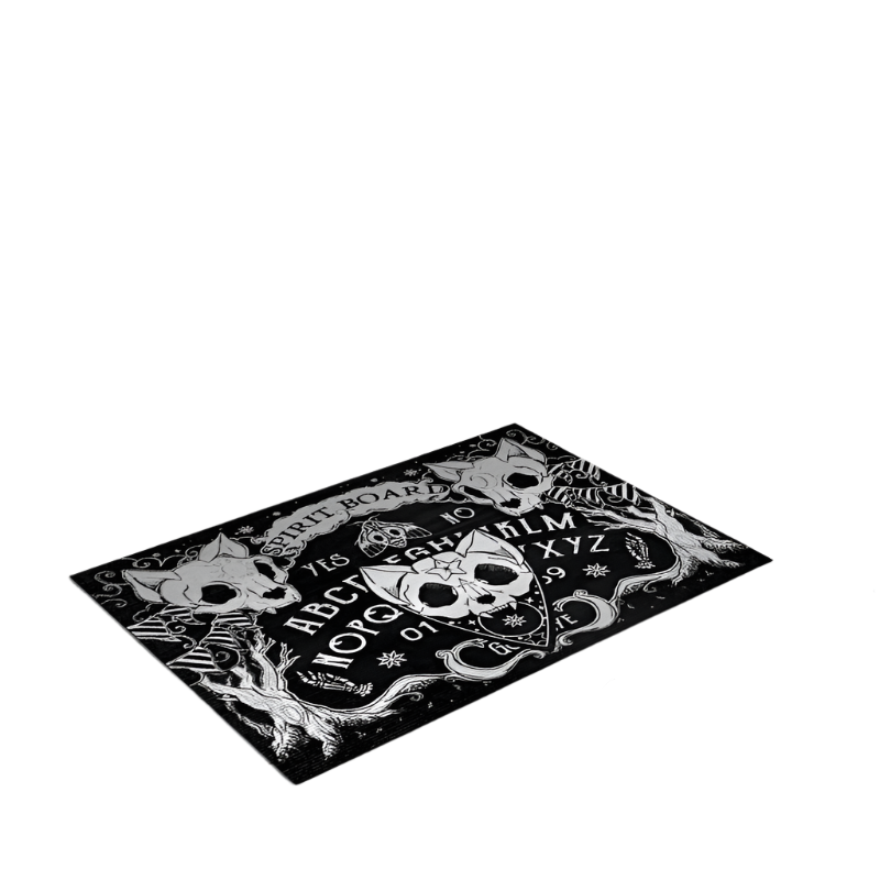 Spirit Board Cat Skull Mat ouija board spooky thriller horror