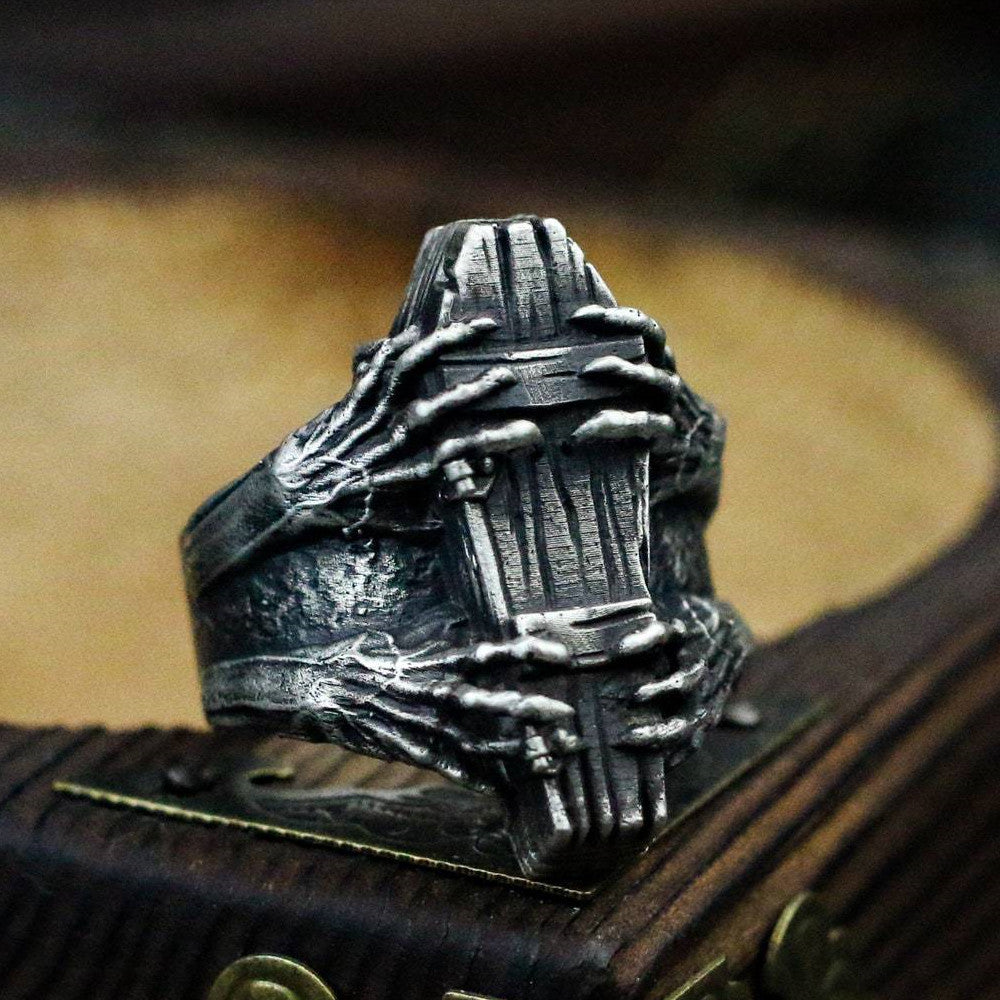 Spooky Coffin Ring Mens