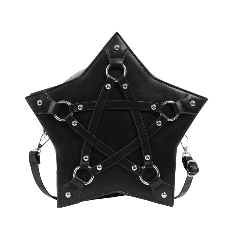 Star Pentagram Purse Goth Messenger Type