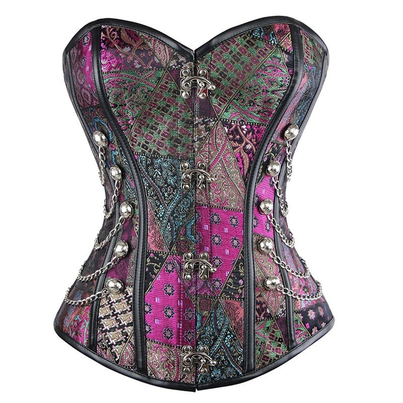 Steampunk Corset Gray Overbust