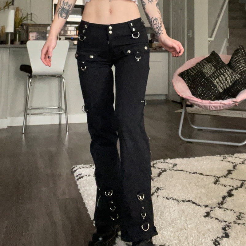 Straight Fit Gothic Pants Womens