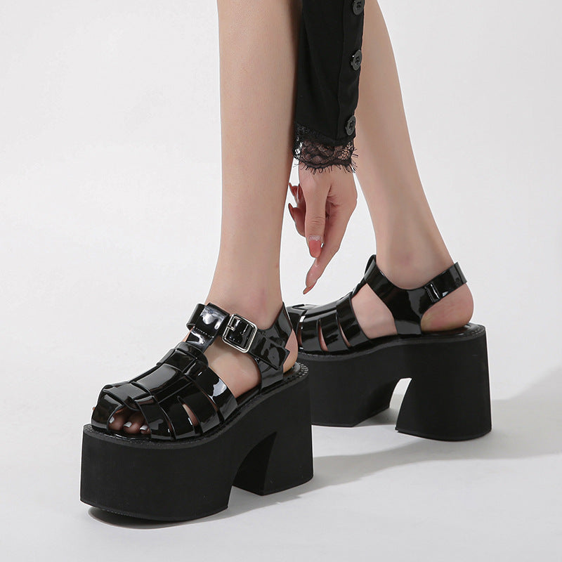 Summer Chunky Platform High Heel Sandals Gothic