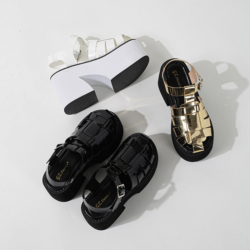 Summer Chunky Platform Sandals Gothic