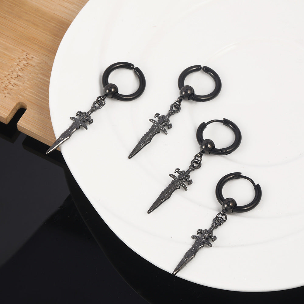 Sword Earrings Womens